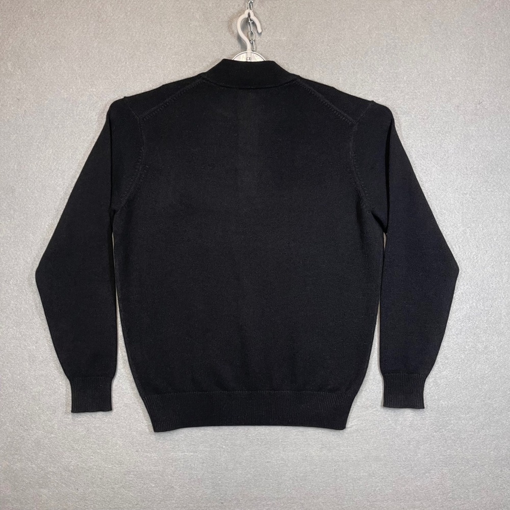 Peter Millar Sweater Men Large Black Cashmere 4 Button James Bond Bow Tie Luxury - Picture 5 of 10
